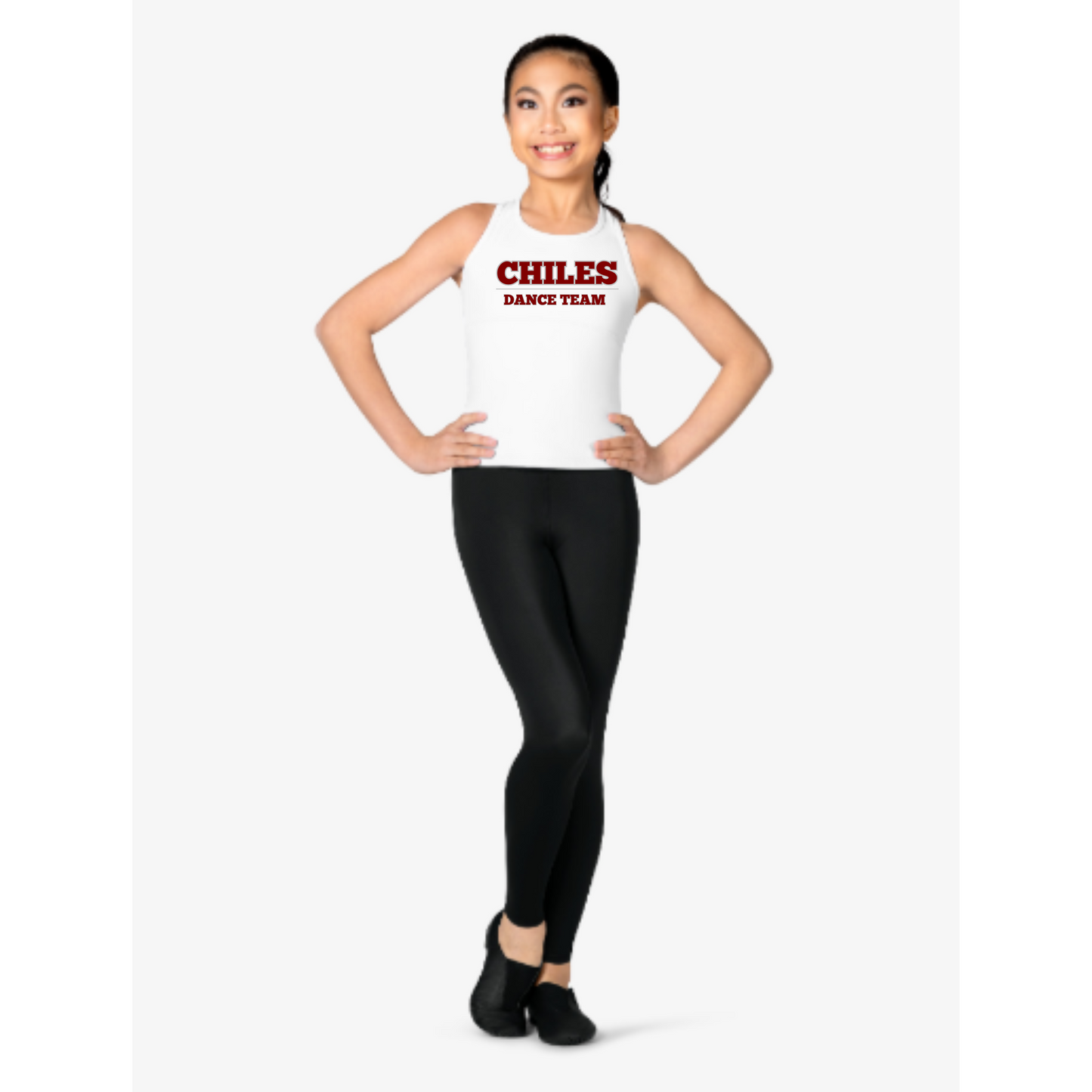 Chiles Dance Team - Required - White Strappy Back Tank