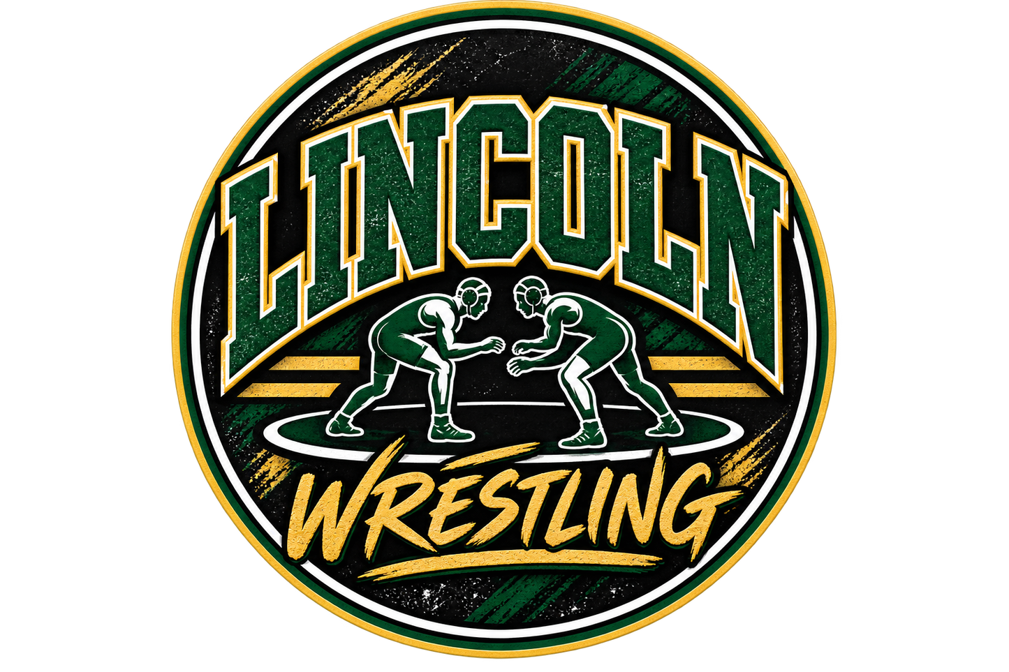Lincoln Wrestling Magnet