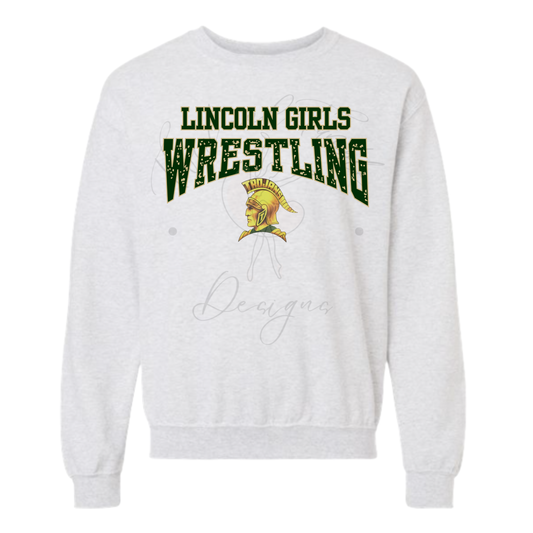 Lincoln Girls Wrestling with Trojan