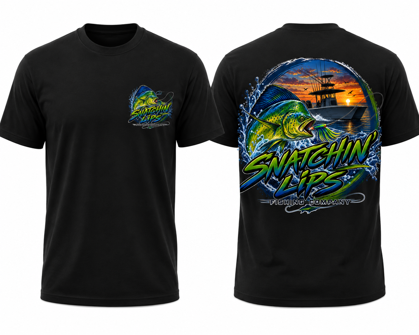 Snatchin' Lips Mahi on Black Tshirt