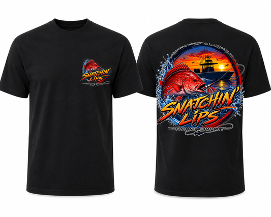 Snatchin Lips Red Snapper - Black Shirt