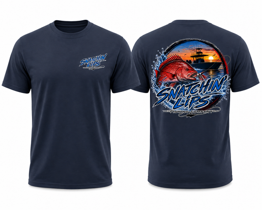 Snatchin' Lips - Snapper with Blue Text
