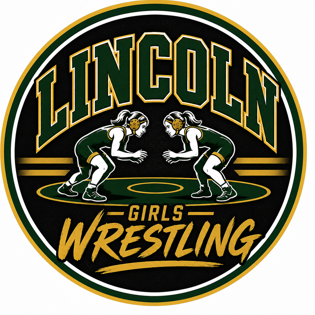 Lincoln Girls Wrestling Magnet