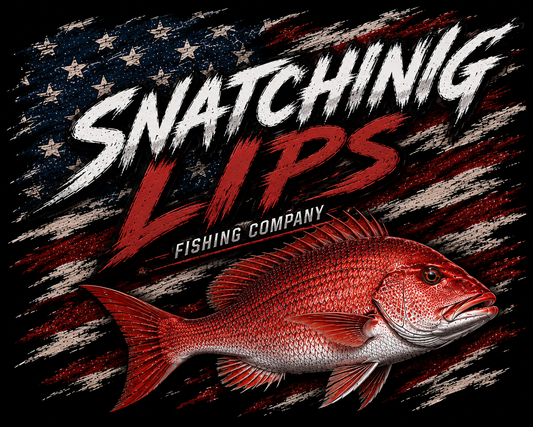 Snatchin Lips American Flag with Red Snapper